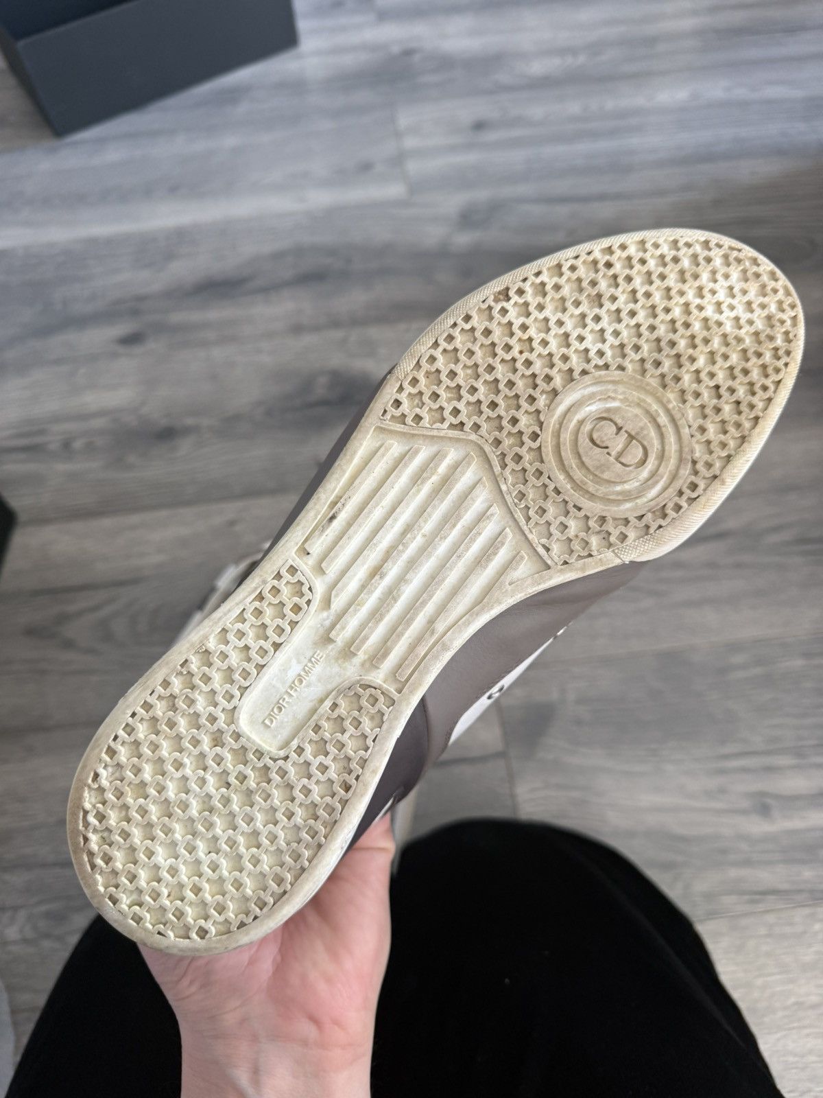 Dior White and Brown Leather Suede Low-Top Sneakers Size US 8 / EU 41 - 19 Thumbnail