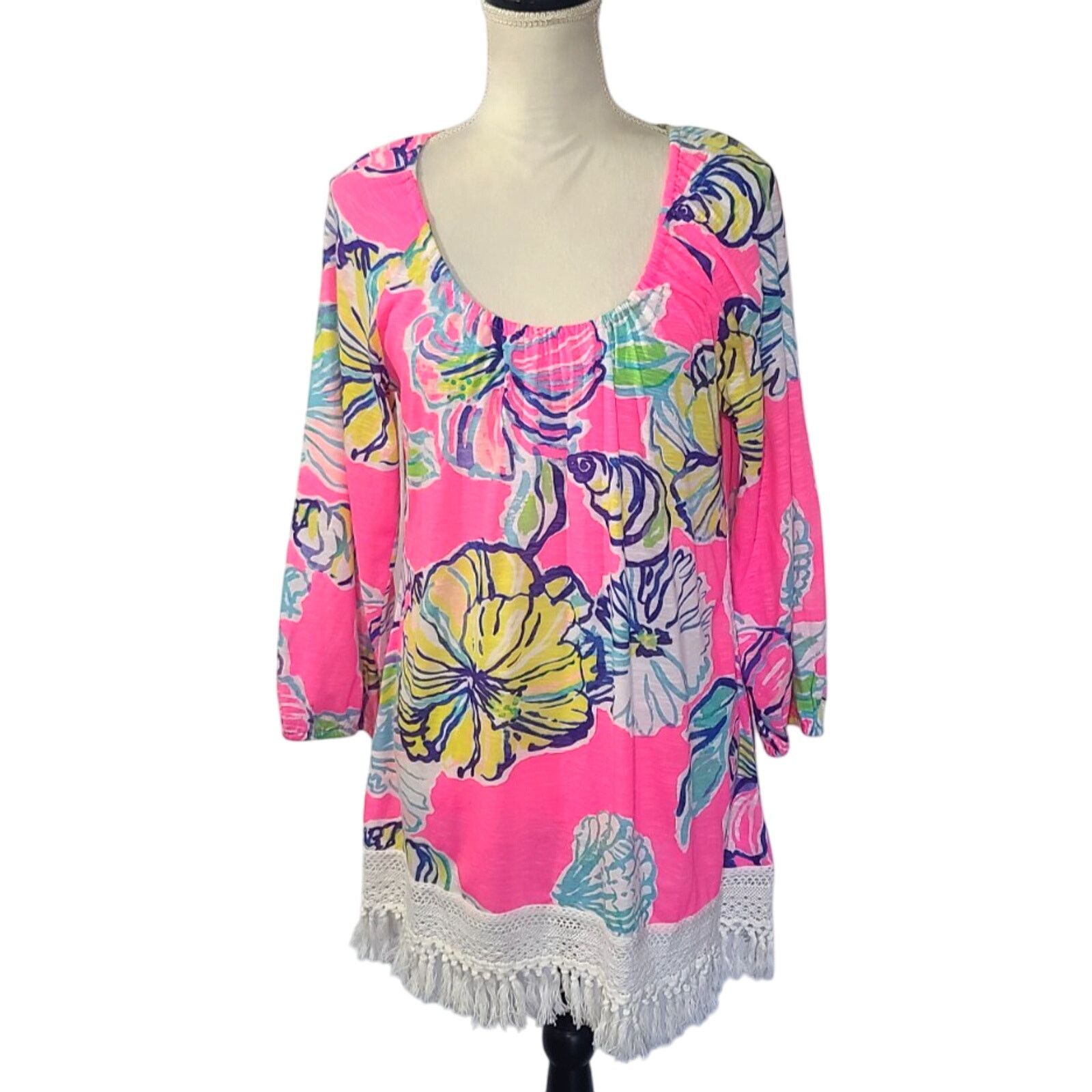 Lilly Pulitzer New Lilly Pulitzer Swept By The Tide Alia Tunic Top Large Size L / US 10 / IT 46 - 2 Thumbnail