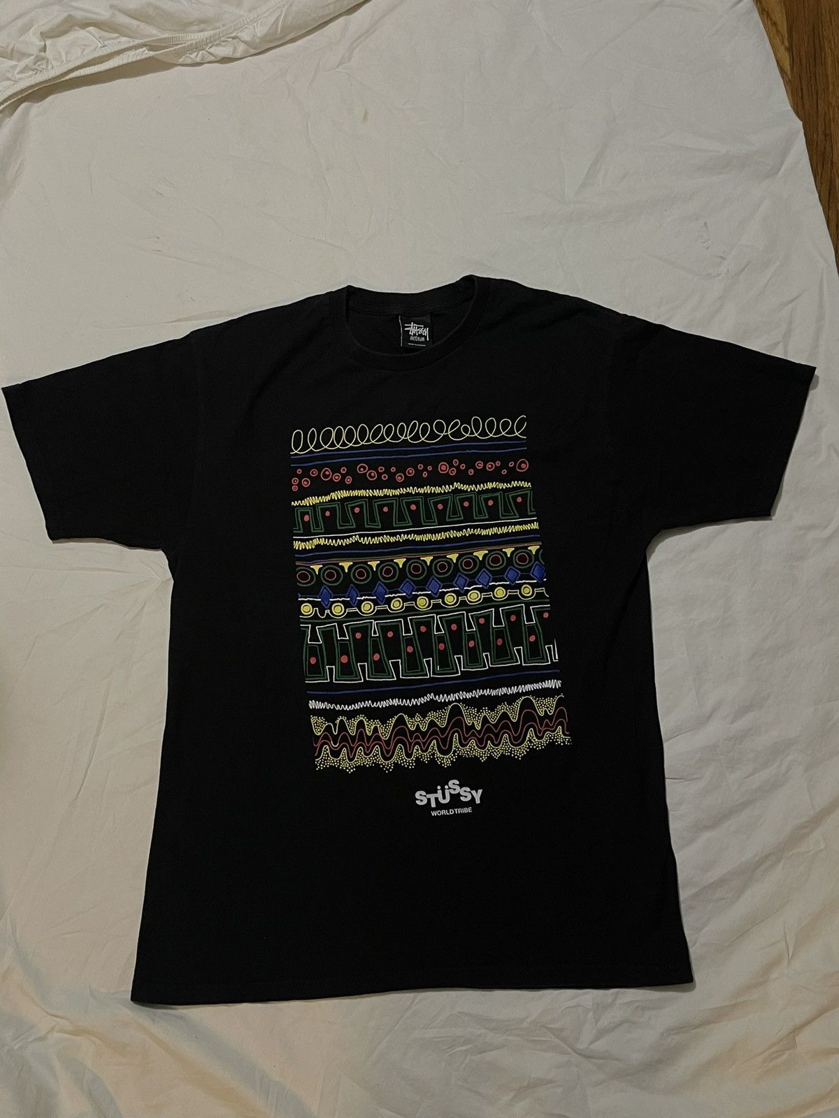 Stussy × Vintage RARE STUSSY WORLTRADE TEE Size US M / EU 48-50 / 2 - 4 Thumbnail