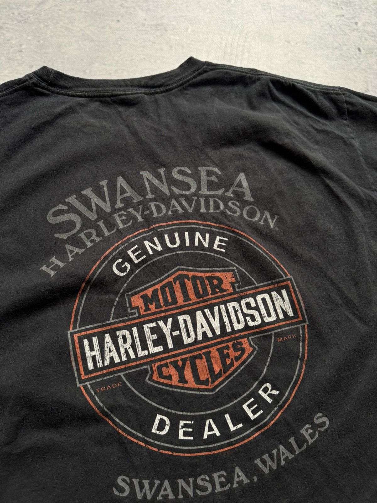Harley Davidson × Vintage Harley Davidson 2014 tee MOTO big logo Swansea Size US XL / EU 56 / 4 - 8 Thumbnail