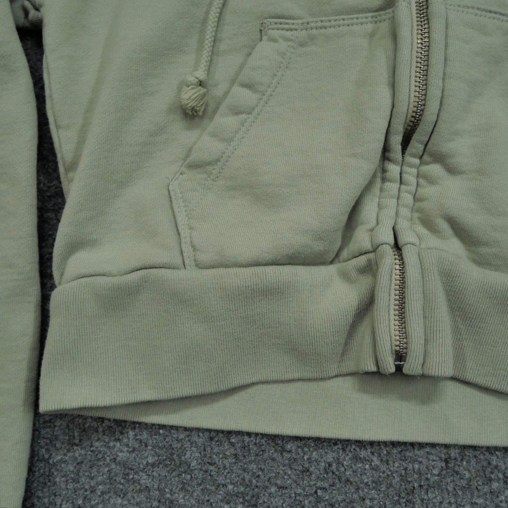 Vintage John Galt Hoodie Womens XS Green Full Zip Cropped Size XS / US 0-2 / IT 36-38 - 3 Thumbnail