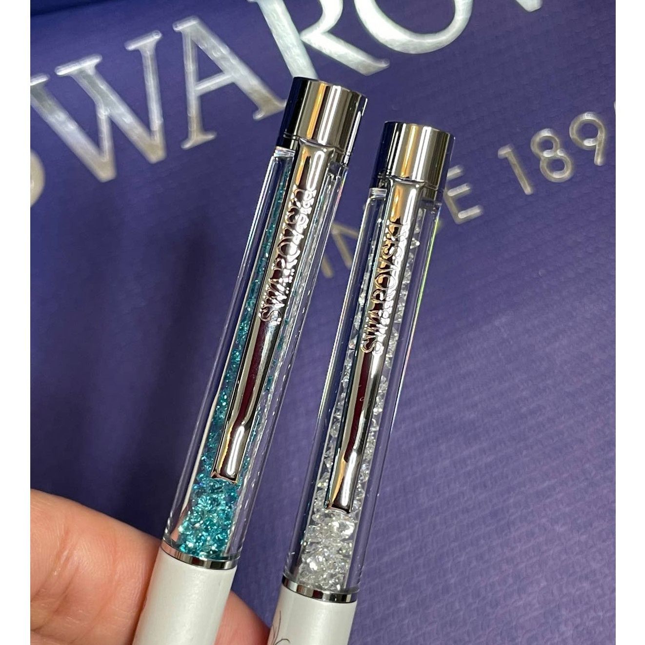 Swarovski Swarovski Frozen Ana & Olaf Crystal Steel BallPoint Pen set Size ONE SIZE - 7 Thumbnail
