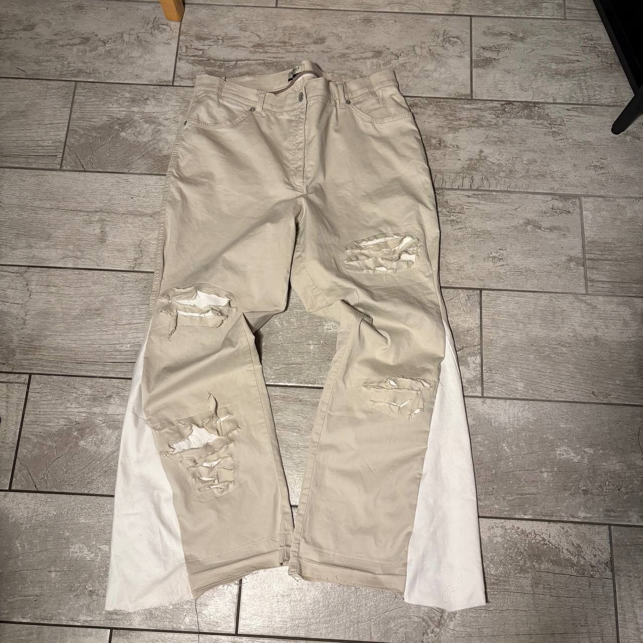Japanese Brand rare handmade painted wide flare streetwear jeans Size US 36 / EU 52 - 5 Thumbnail