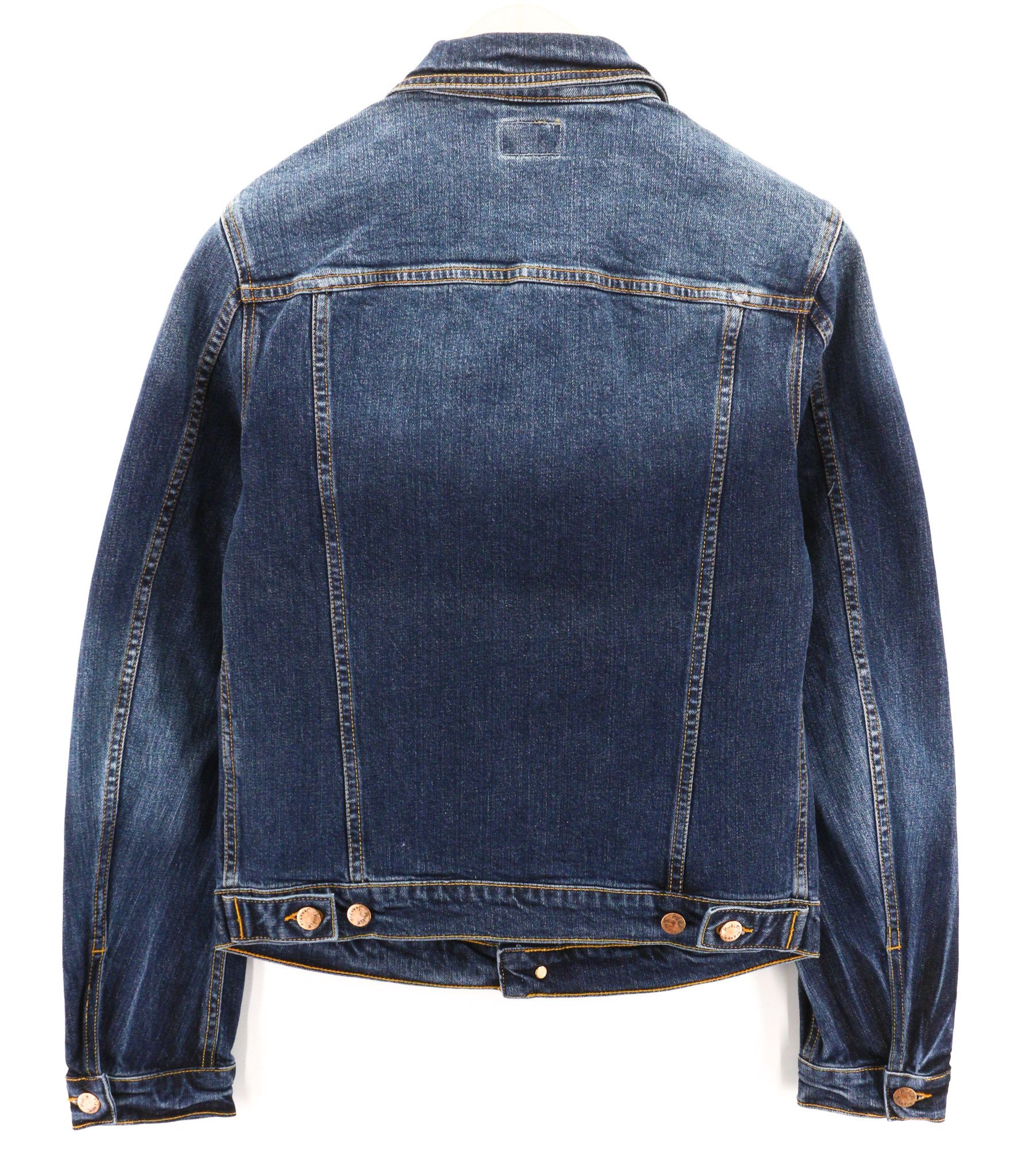 Nudie Jeans PERRY EXCELLENT BLUE S Denim Unlined Stretch Jacket 80810 Size US S / EU 44-46 / 1 - 2 Thumbnail