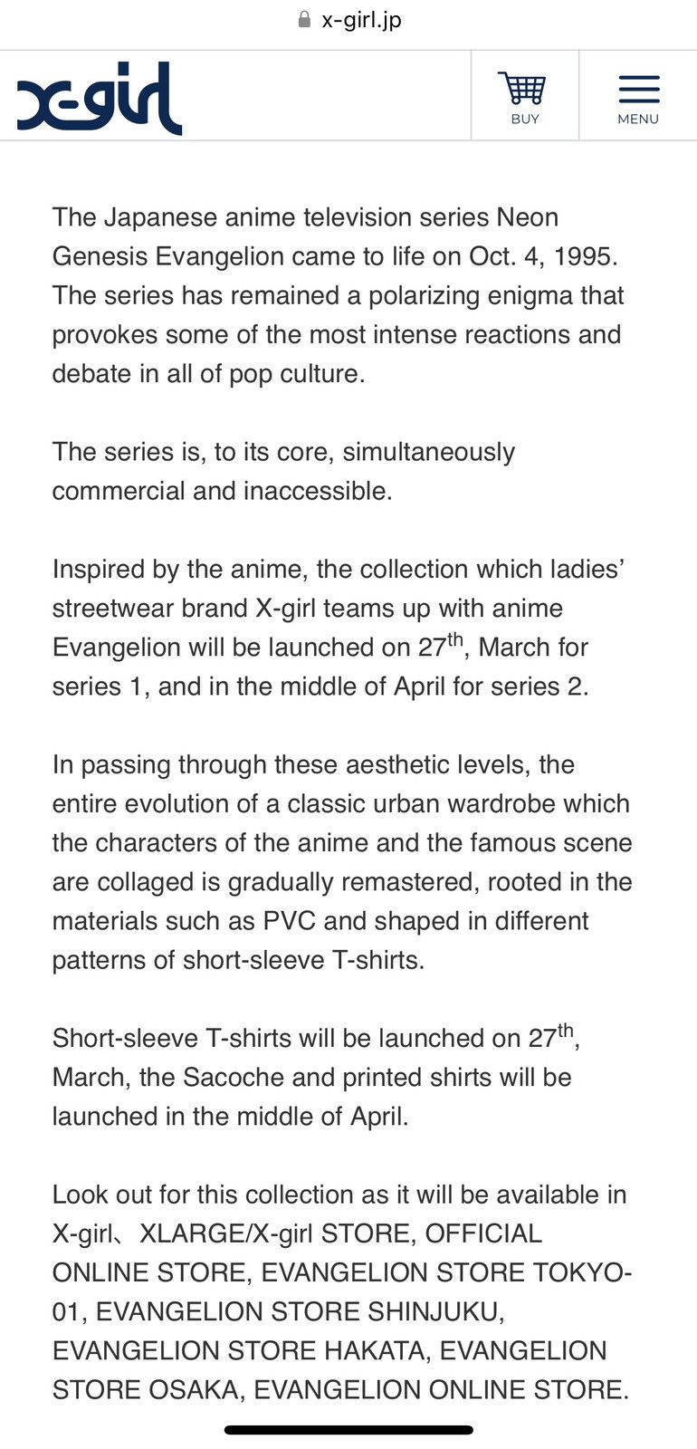 Japanese Brand X-GIRL x NEON GENESIS EVANGELION SHINJI & REI ANIME TEE Size US M / EU 48-50 / 2 - 13 Thumbnail