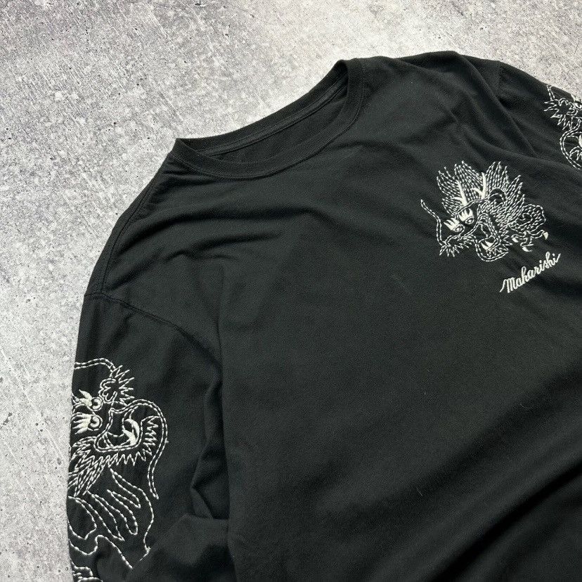 Maharishi MAHARISHI STENCIL DRAGON LONG SLEEVE T-SHIRT Size US S / EU 44-46 / 1 - 4 Thumbnail