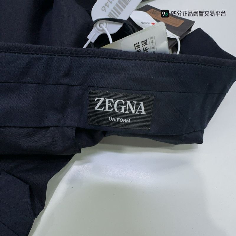 Ermenegildo Zegna ZEGNA Unisex Dark Blue Straight-Leg Casual Pants Size US 36 / EU 52 - 1 Thumbnail