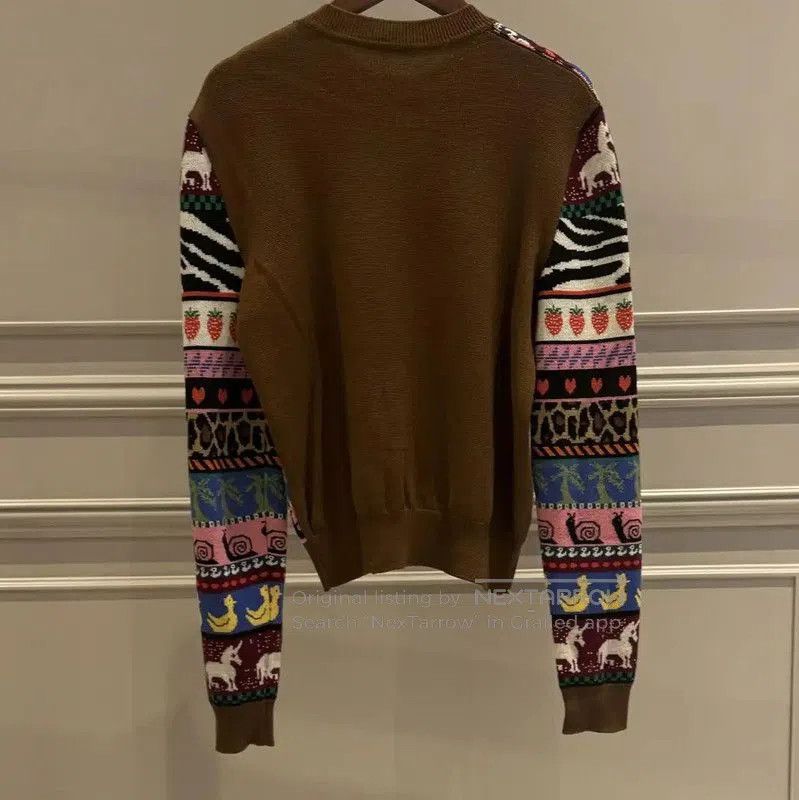 Miu Miu Miu Miu Colorful Patterned Wool Sweater . Size M / US 6-8 / IT 42-44 - 2 Thumbnail