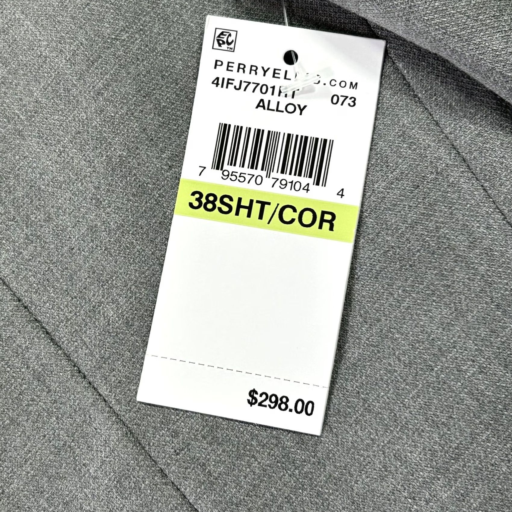 Perry Ellis Perry Ellis Blazer Mens 38 Short Gray Slim Fit Sport Coat Jacket Size US 38 / EU 54 - 5 Thumbnail