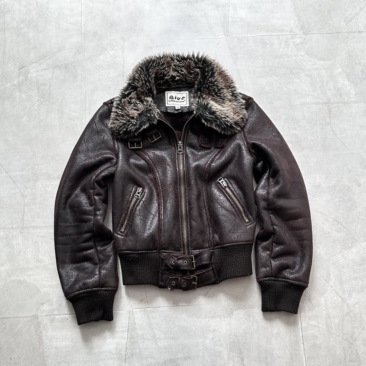 Y2K Bomber Jacket Fur Zip LGB If Six Was Nine Tripp NYC Vibe
