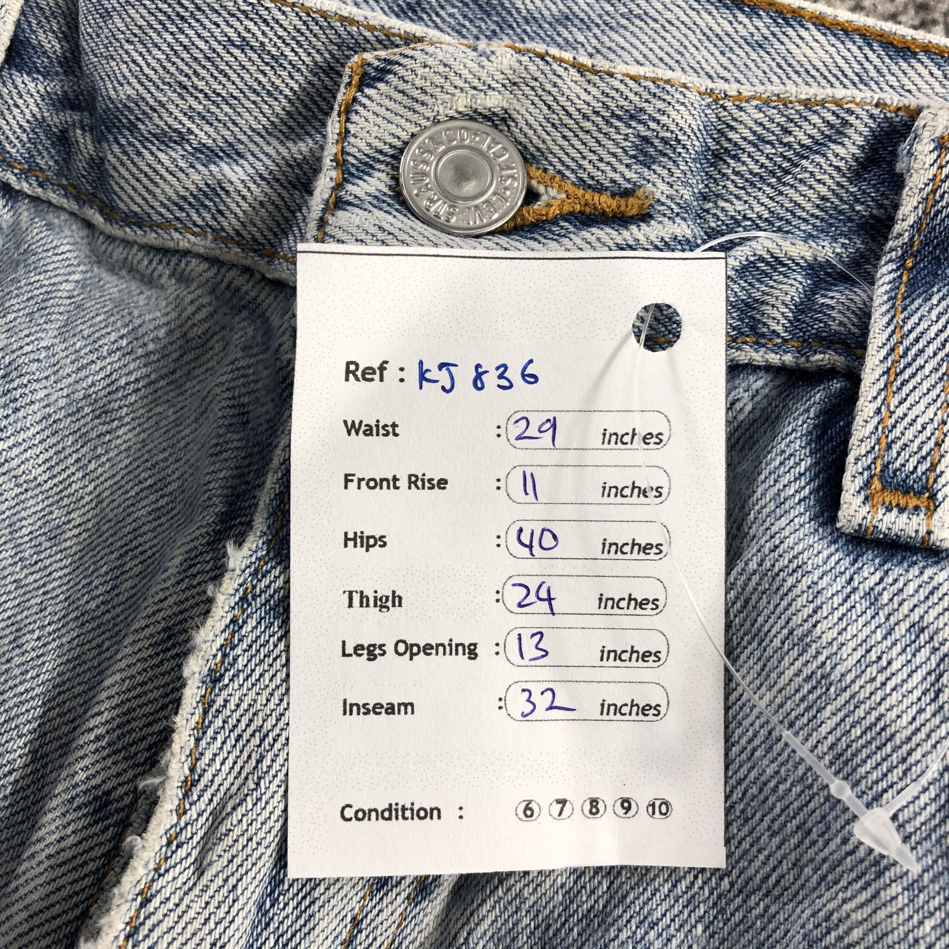 Levi's Vintage Levis 505 Jeans Distressed Denim KJ836 Size US 31 - 14 Thumbnail