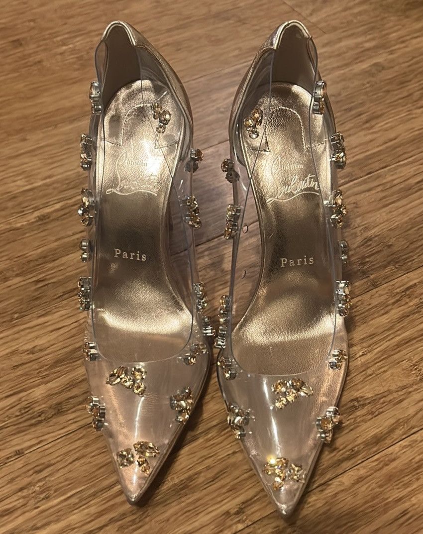 Christian Louboutin Christian Louboutin Degraqueen Clear Pointed Toe Pump Size US 8.5 / IT 38.5 - 4 Thumbnail