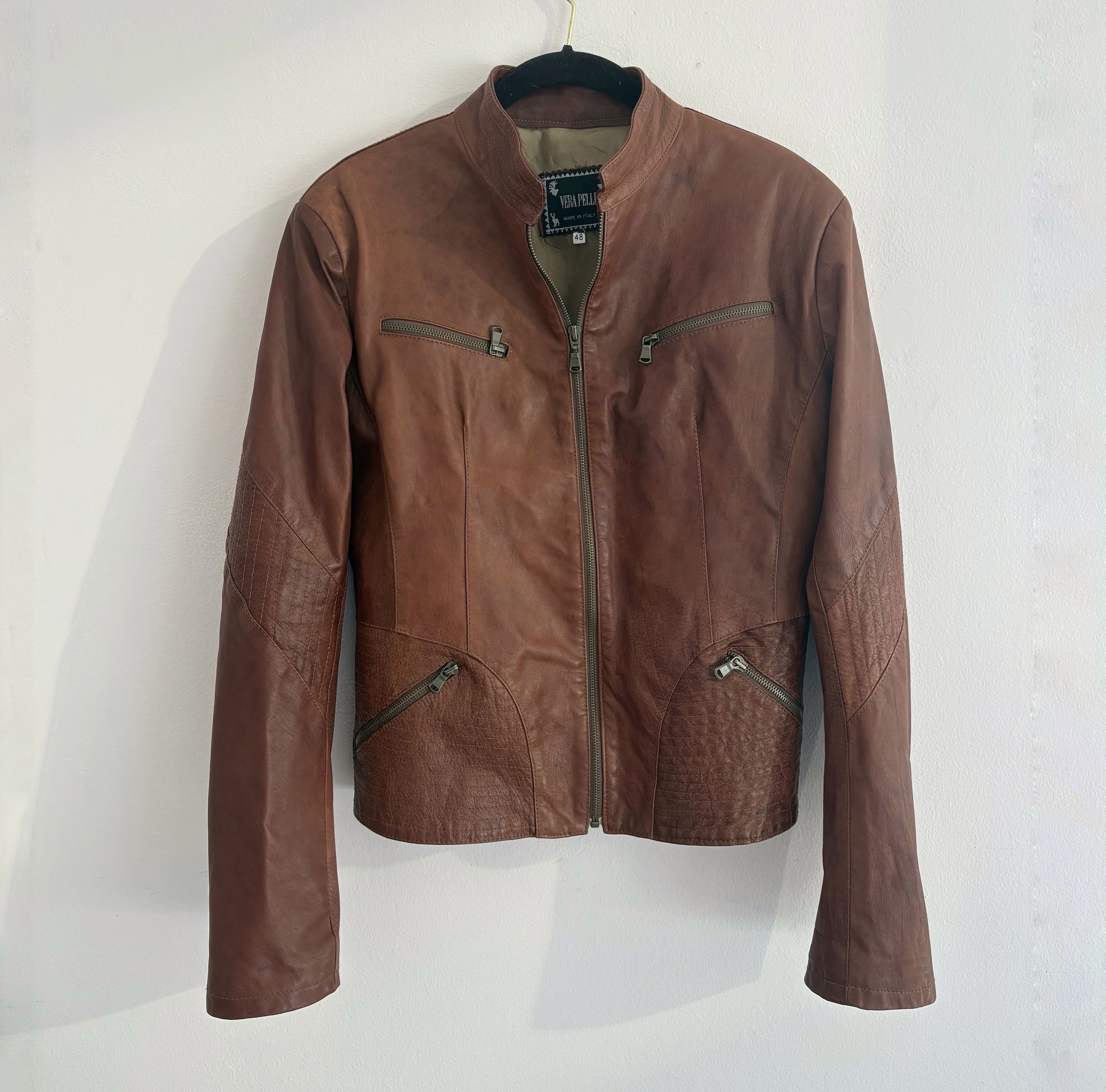 Other Vintage Italian Leather Moto Jacket Size 48 Size M / US 6-8 / IT 42-44 - 1 Thumbnail