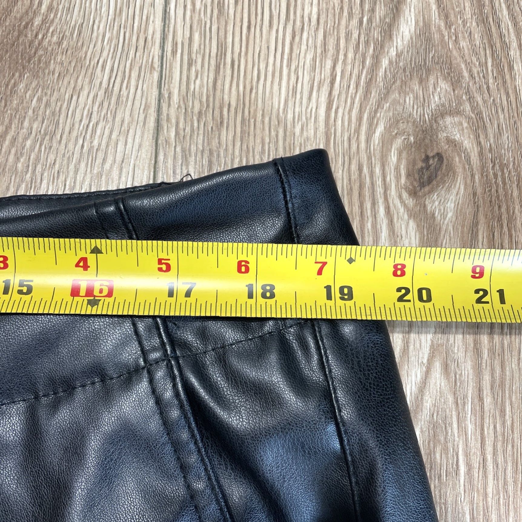 Vintage A New Day Black Faux Leather Ankle Pants Size 16 Womens Size 38" / US 16 / IT 52 - 4 Thumbnail