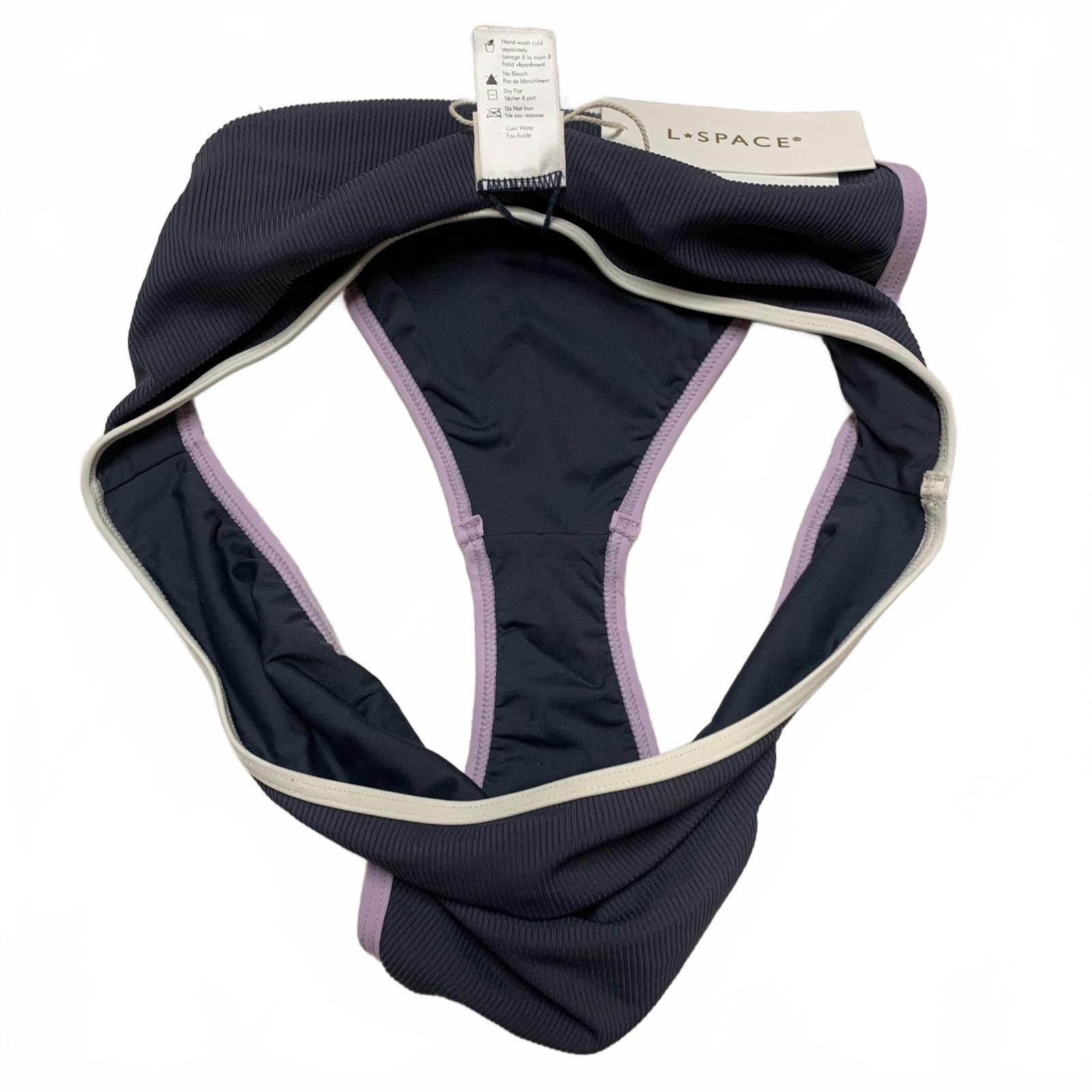 Other L*SPACE Women's Sz XLarge Gray & Lilac Ribbed Bikini Bottoms Size ONE SIZE - 11 Thumbnail