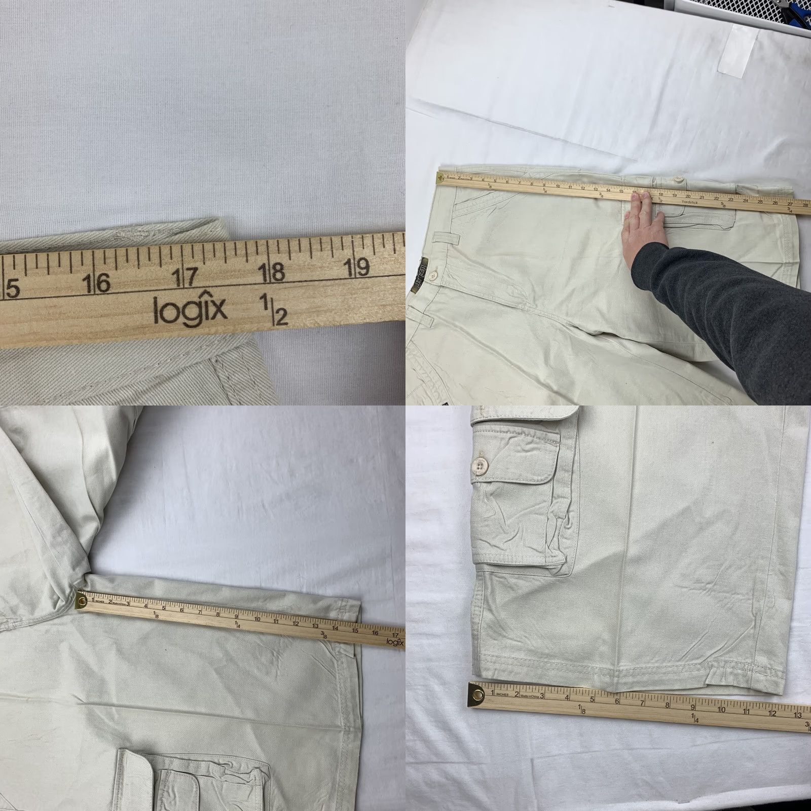 Vintage VINTAGE Jinzu Cargo Shorts Adult 34 Khakis Grunge Y2K Skater Urbanwear Street Baggy Beige 34 Men Cargo Grunge Y2K Skater Vintage Jinzu Mens Size US 34 / EU 50 - 8 Thumbnail