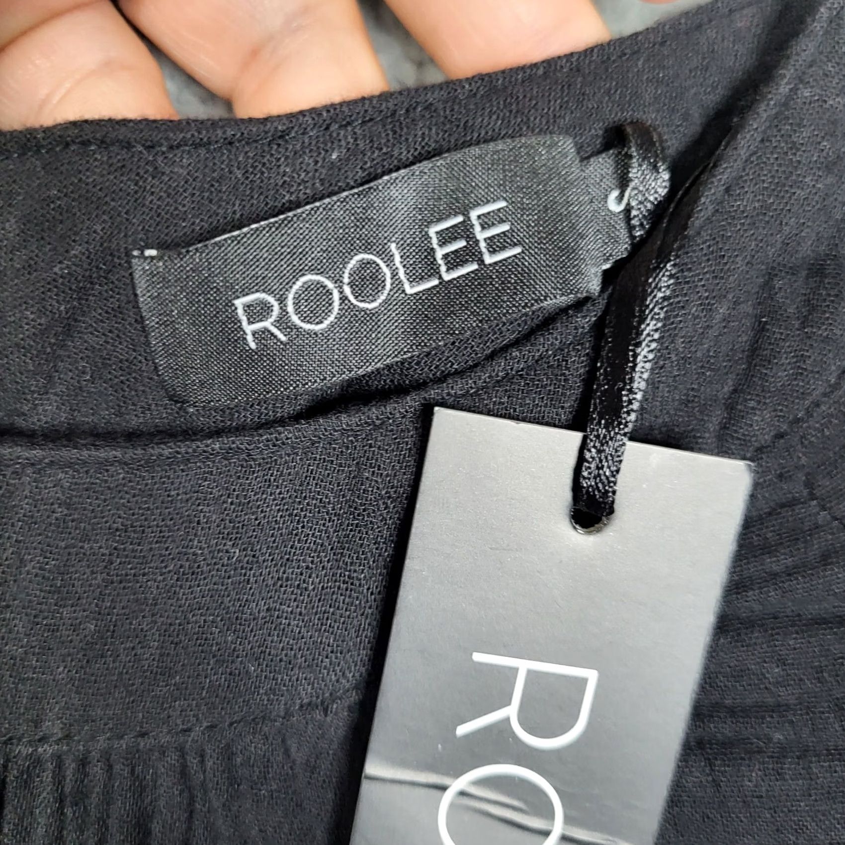 Vintage ROOLEE Women's Black 3/4 Sleeve Mini Dress Cotton Size S Size S / US 4 / IT 40 - 3 Thumbnail