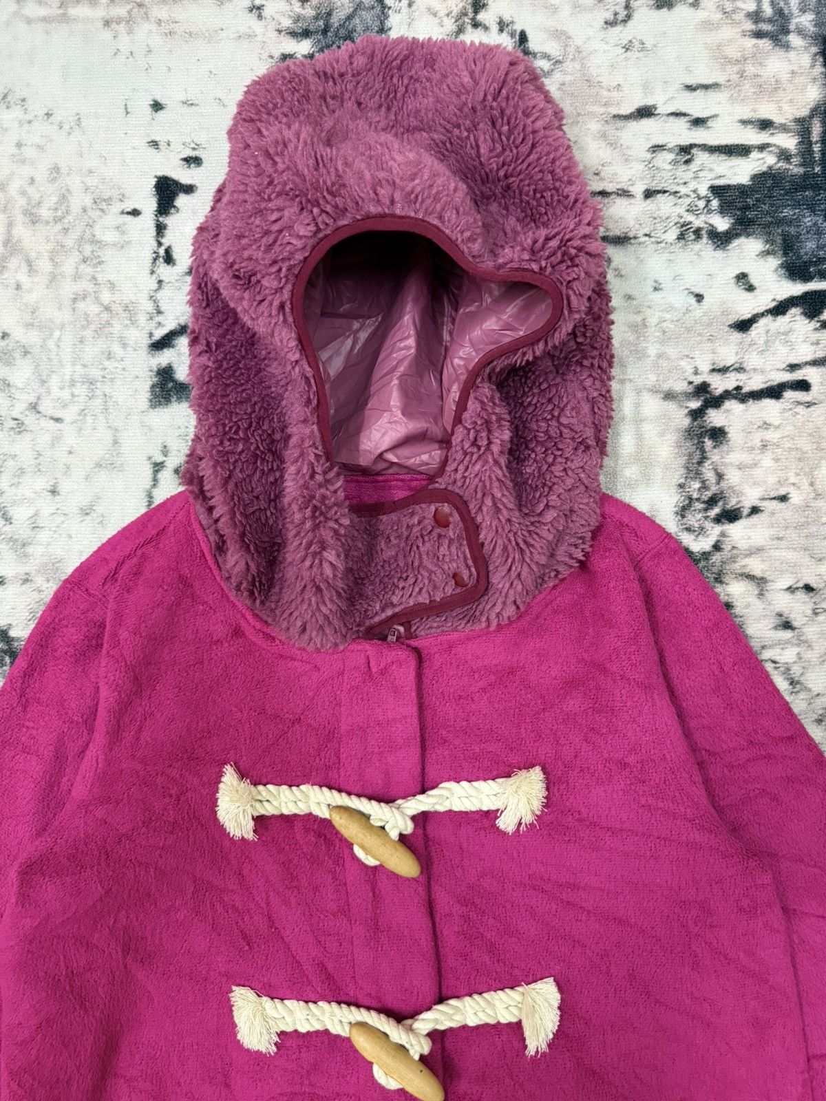 Issey Miyake × Japanese Brand × mercibeaucoup Mercibeaucoup x Jevous Enprie Shearling Duffle Hoodie Jacket Size US S / EU 44-46 / 1 - 4 Thumbnail