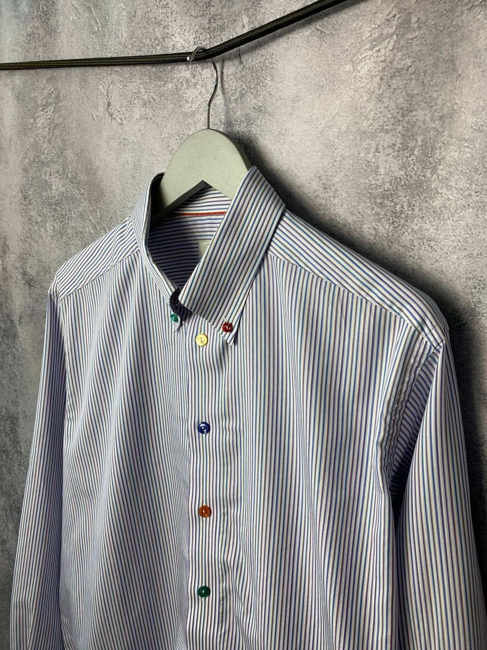 Eton ETON Contemporary Striped Shirt Multicolor Buttons Luxury Size US XL / EU 56 / 4 - 6 Thumbnail