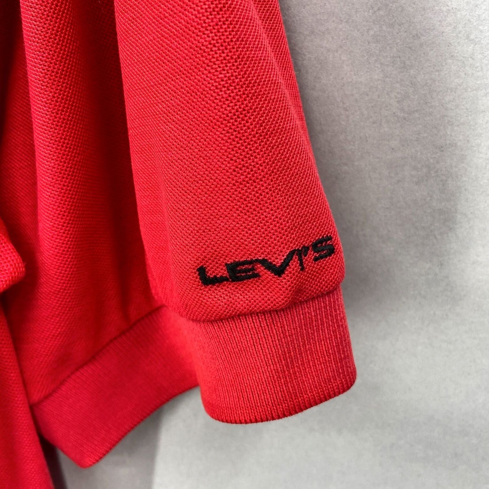 Levi's VINTAGE Levis Shirt Polo Mens Medium Red Short Sleeve Ringer Single Stitch M 80s Size US M / EU 48-50 / 2 - 5 Thumbnail