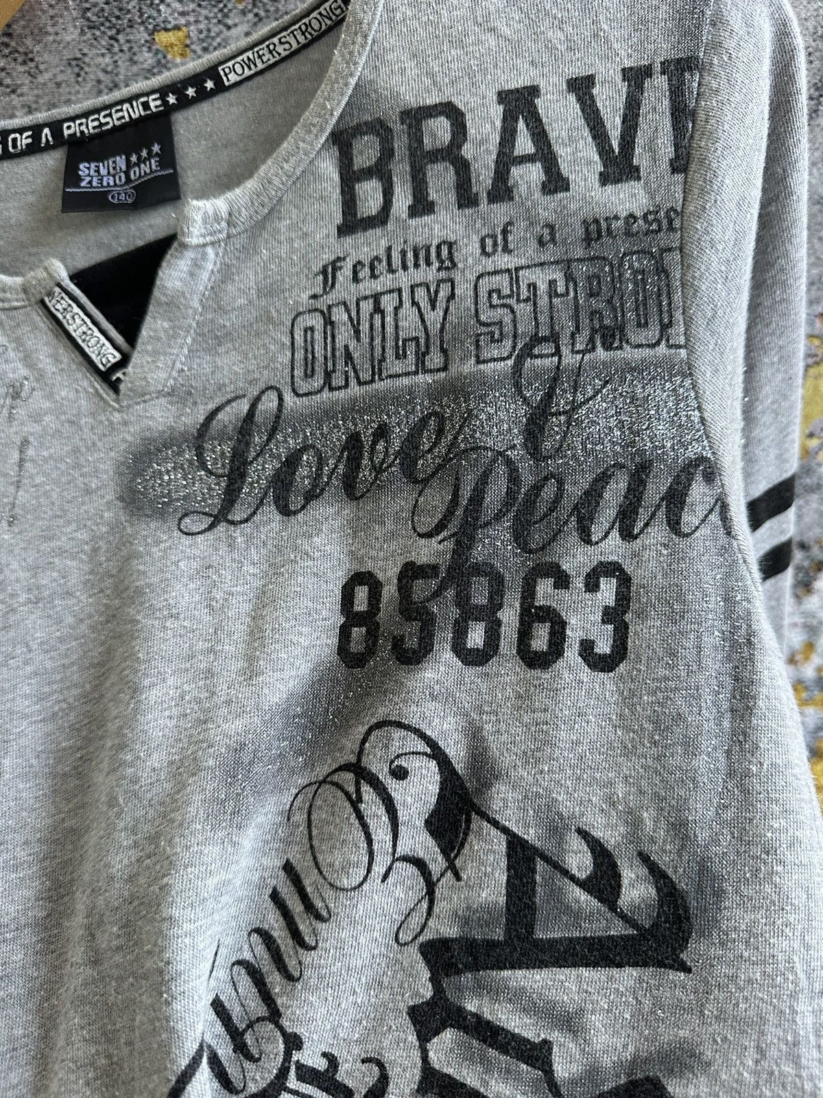 If Six Was Nine SICK CROSS JAPANESE S01 CRAZY POEM LS DOUBLE LAYER Size XS / US 0-2 / IT 36-38 - 4 Thumbnail