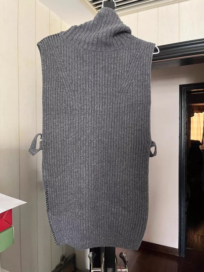 Y's Y's size os High collar wool vest with short front and long Size US M / EU 48-50 / 2 - 2 Thumbnail