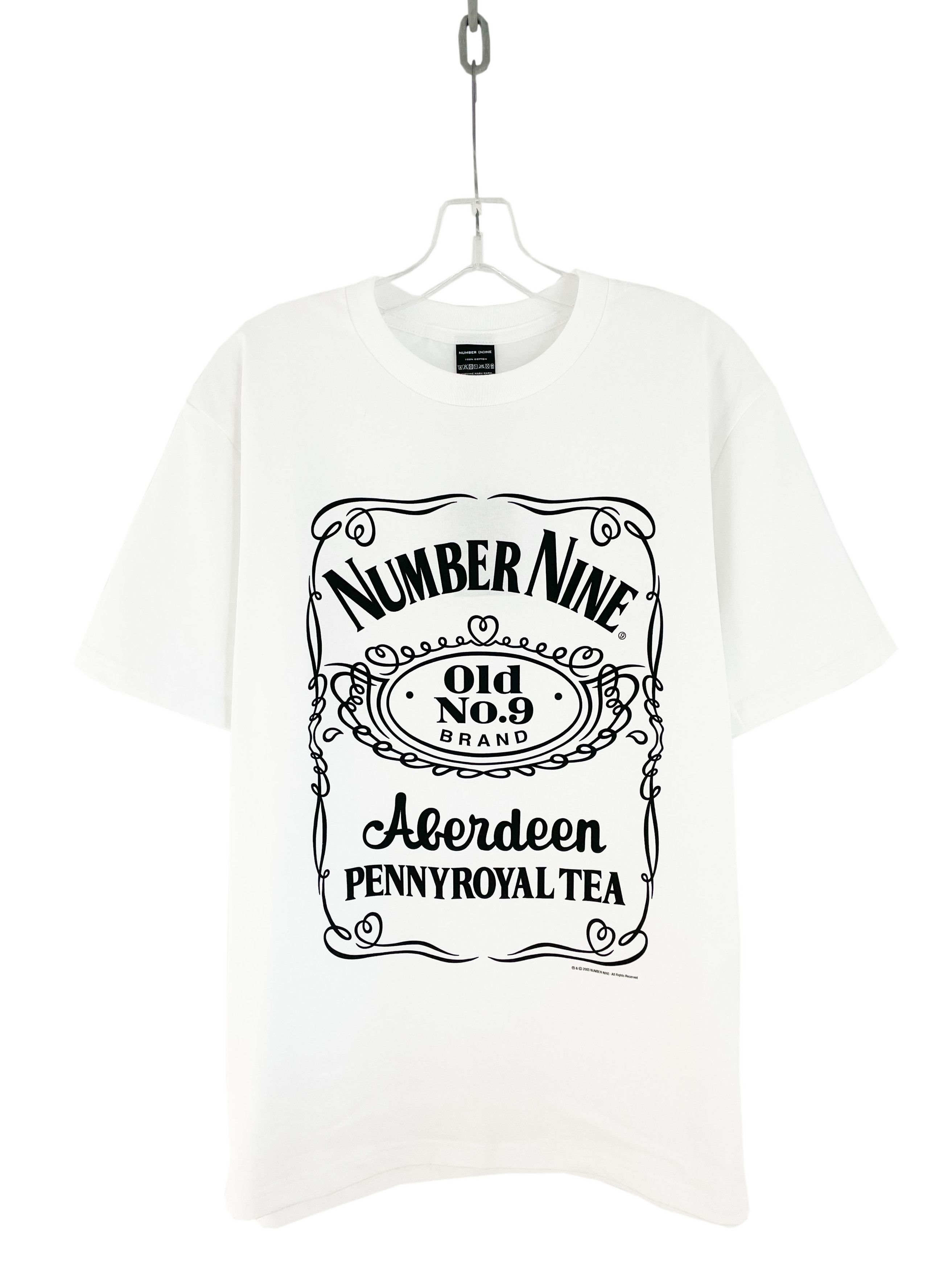 image of Number N Ine Aberdeen Pennyroyal Tea T-Shirt in White, Men's (Size Large)