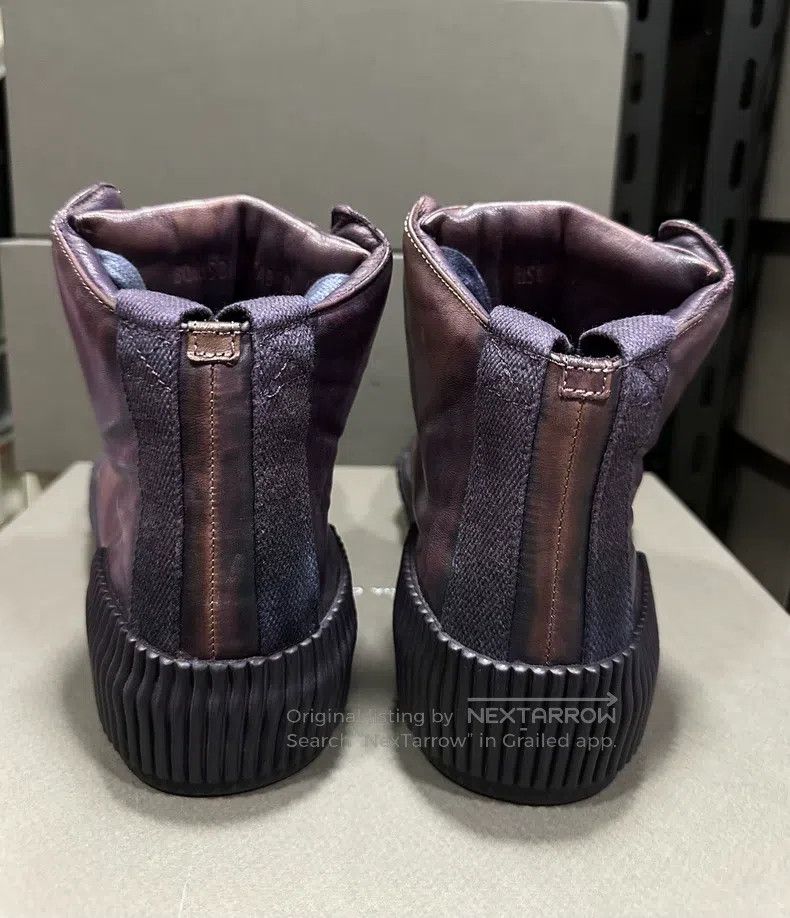 Boris Bidjan Saberi Boris Bidjan Saberi Purple High Top Horsehide Laced Shoes Size US 9 / EU 42 - 5 Thumbnail