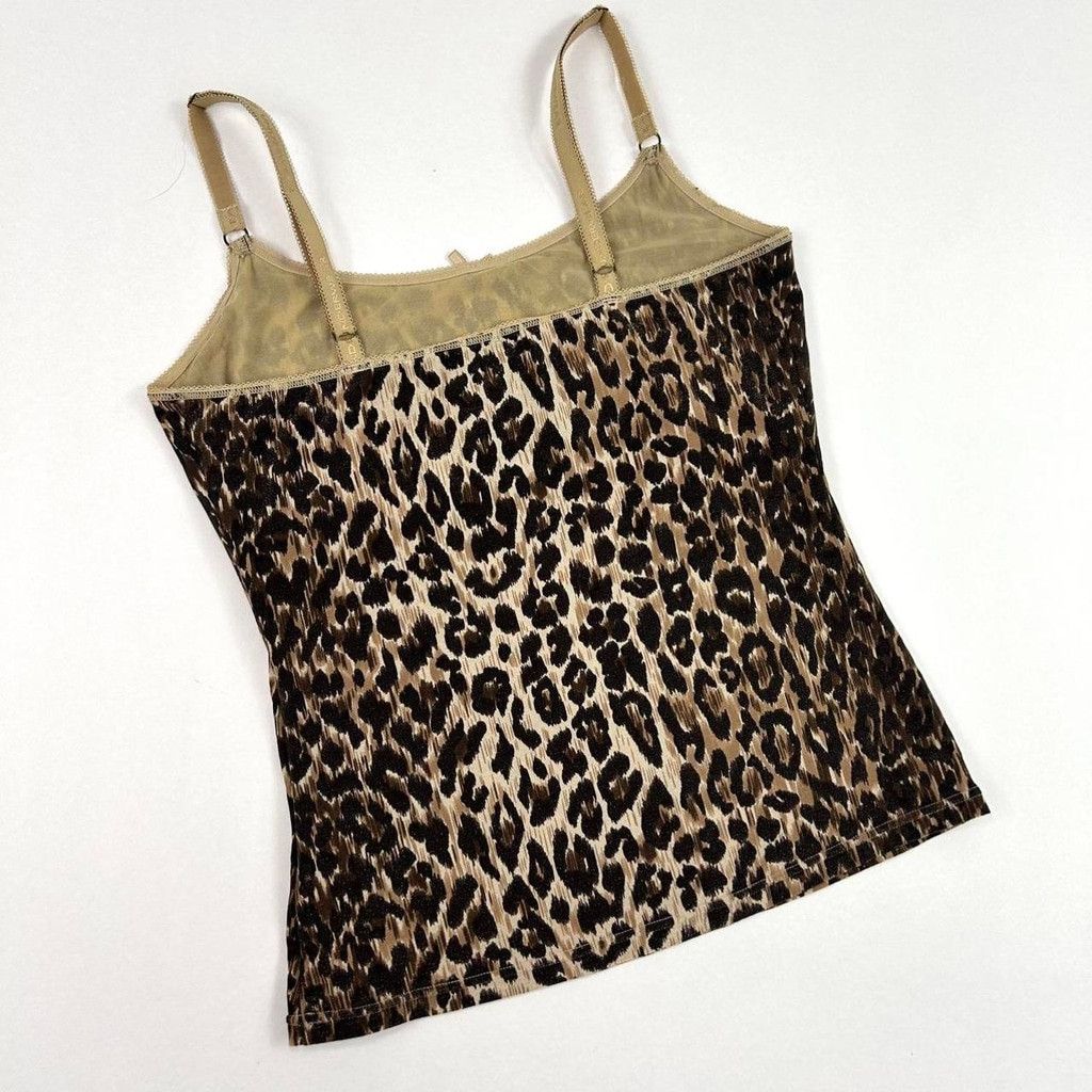 Dolce & Gabbana y2k D&G brown leopard print cami with gold shimmer Size S / US 4 / IT 40 - 3 Thumbnail