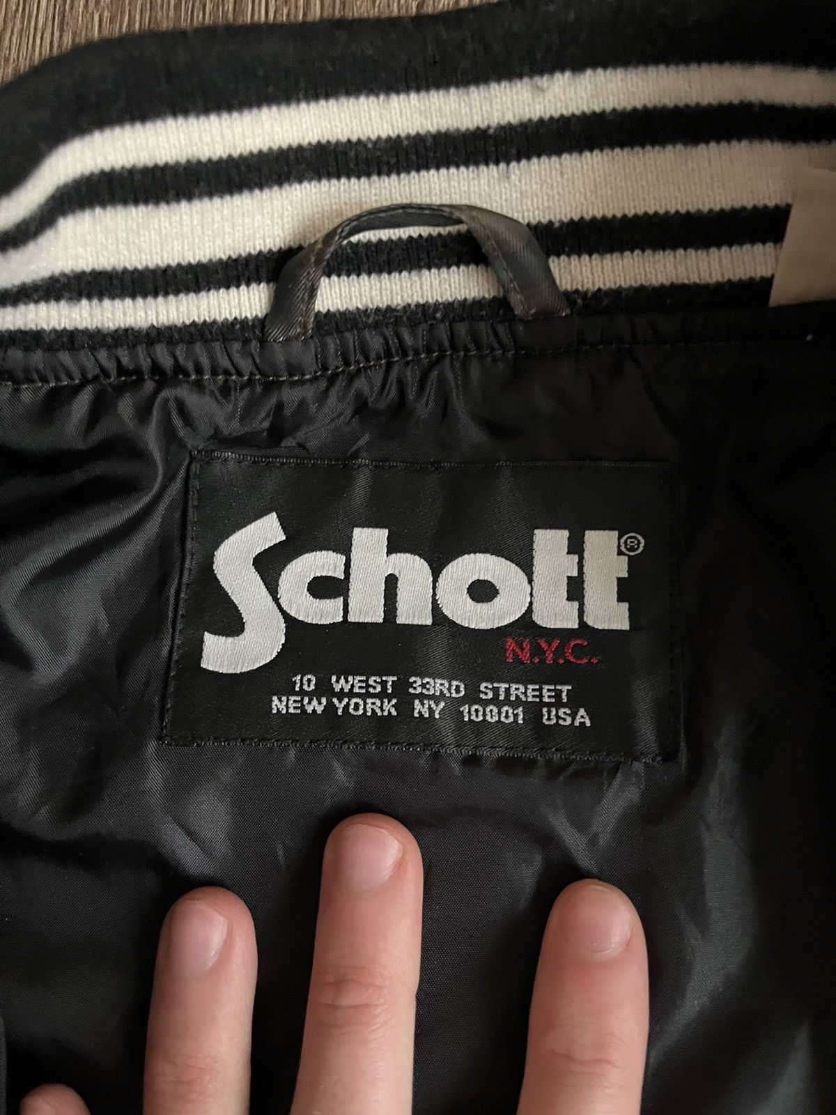 Schott × Vintage Vintage Schott ‘S’ Logo Camo Bomber Jacket NYC Size US XL / EU 56 / 4 - 8 Thumbnail