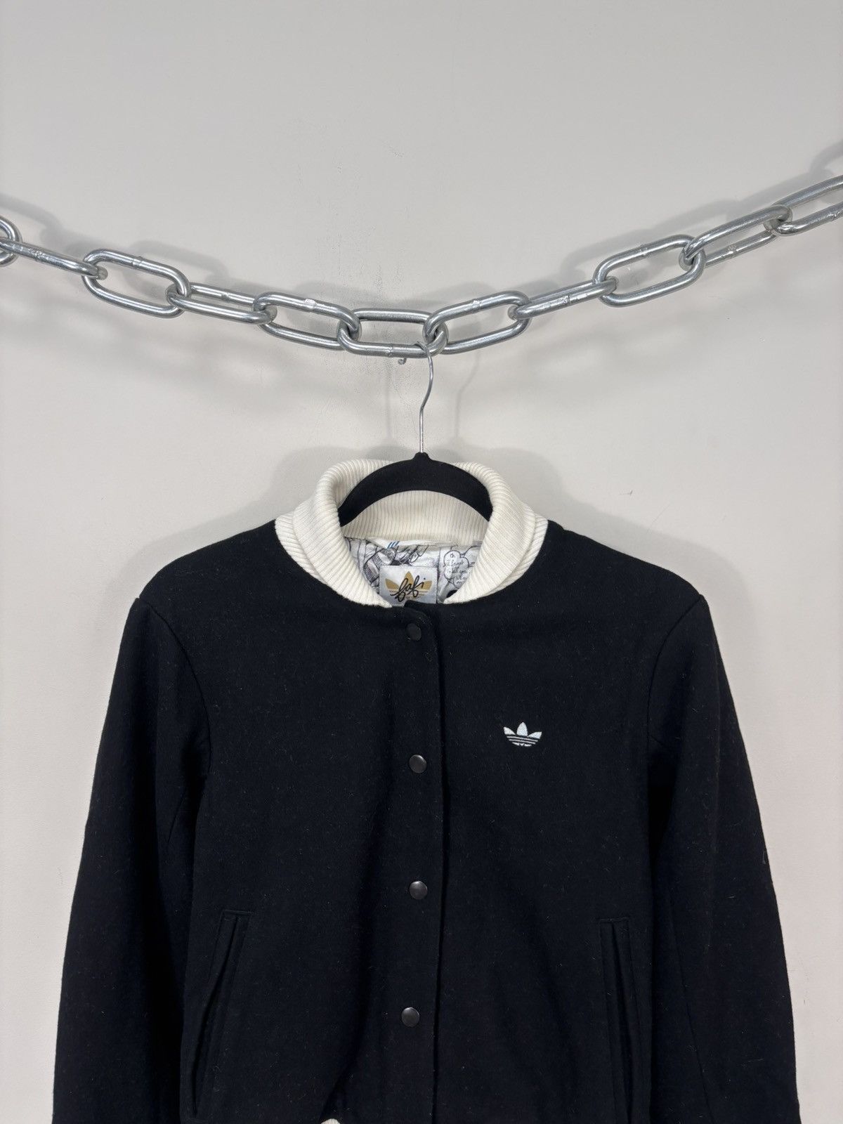 Adidas Adidas X Fafi 2009 Women’s Y2K Black Wool Varsity Jacket Size XS / US 0-2 / IT 36-38 - 4 Thumbnail