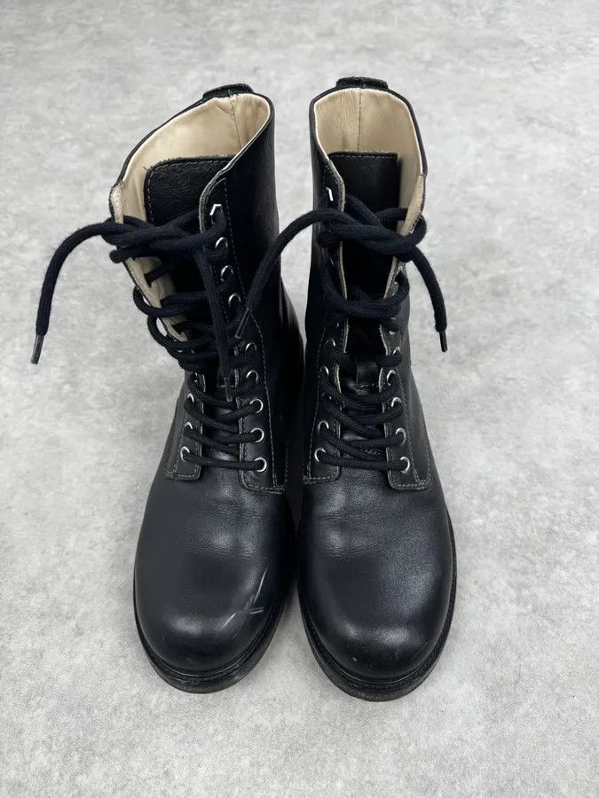 Diesel Diesel Black Minimalist Biker Leather Boots Size US 7 / EU 40 - 4 Thumbnail