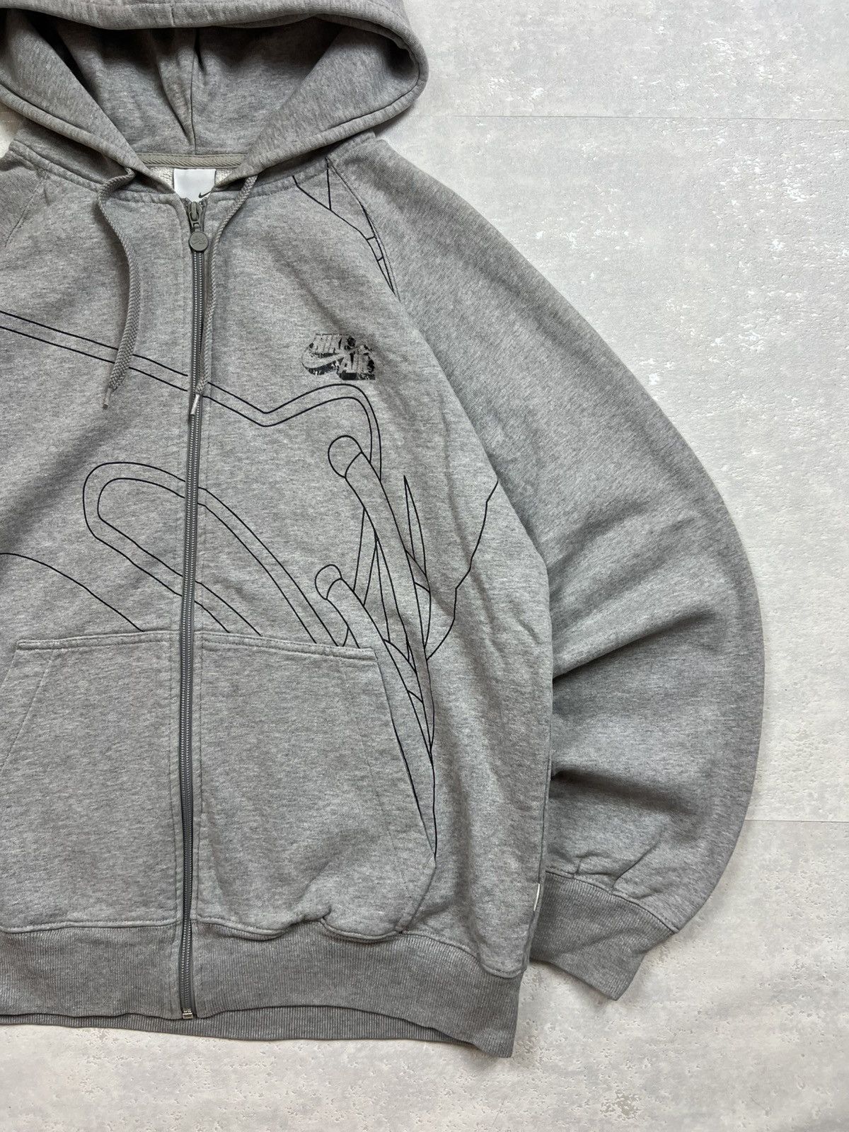 Nike 90s Nike Air Vintage Y2K Drill Oversized Retro Zip Hoodie Size US M / EU 48-50 / 2 - 3 Thumbnail