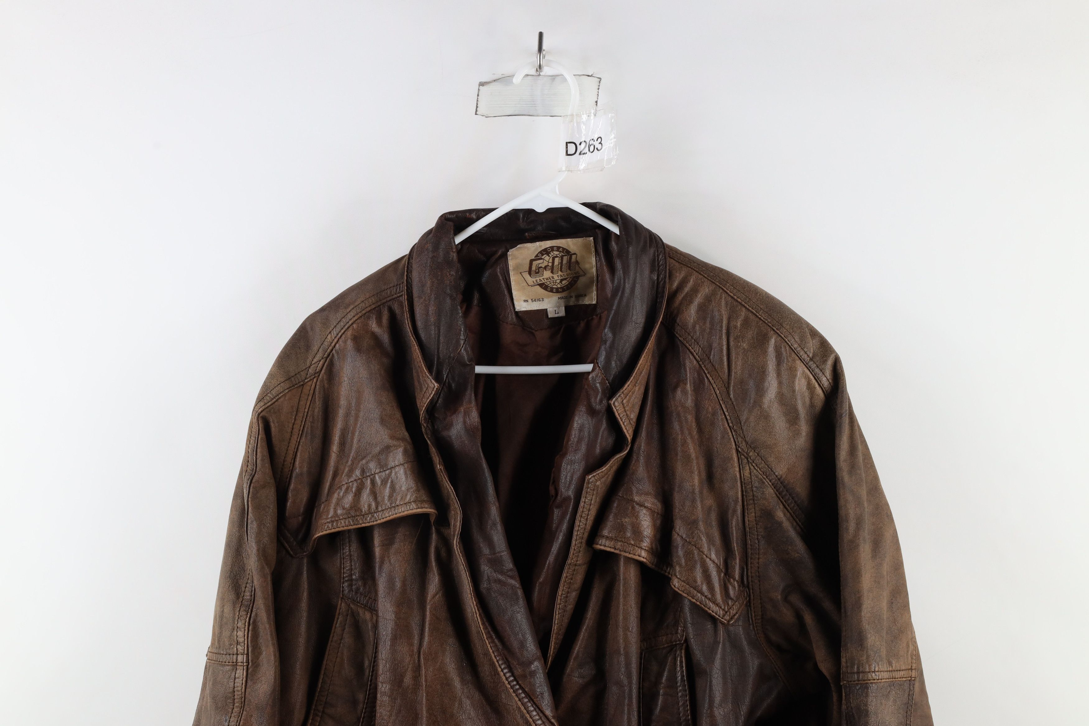 Vintage Vintage 90s Streetwear Button Leather Bomber Jacket Size L / US 10 / IT 46 - 2 Thumbnail
