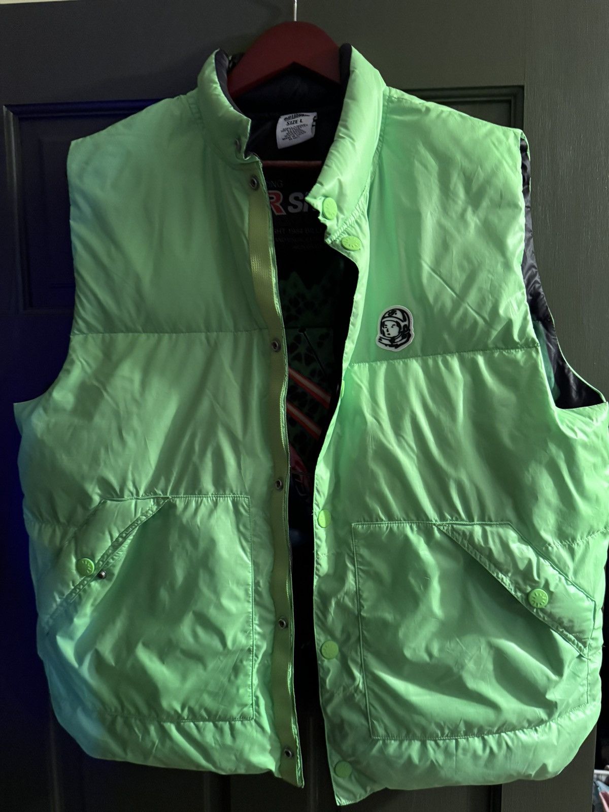 image of Billionaire Boys Club Reversible Vest in Black/Green, Men's (Size Large)