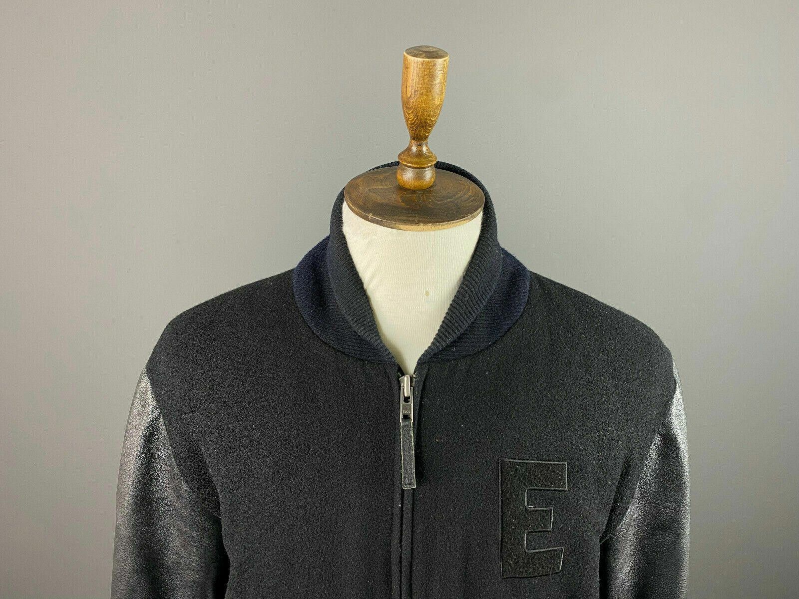 Edwin Edwin Baseball Jacket Black Wool Leather Sleeves Size XL Size US XL / EU 56 / 4 - 2 Thumbnail