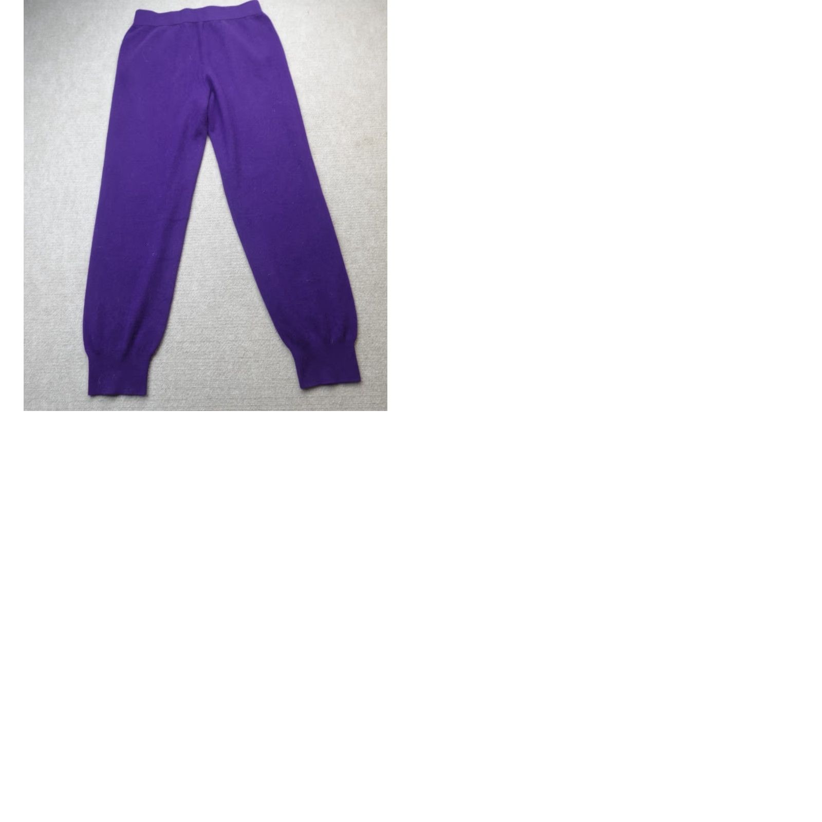 Maje Maje Pants Womens 12 Purple Solid Cashmere Blend Joggers NEW Size 34" / US 12 / IT 48 - 9 Thumbnail