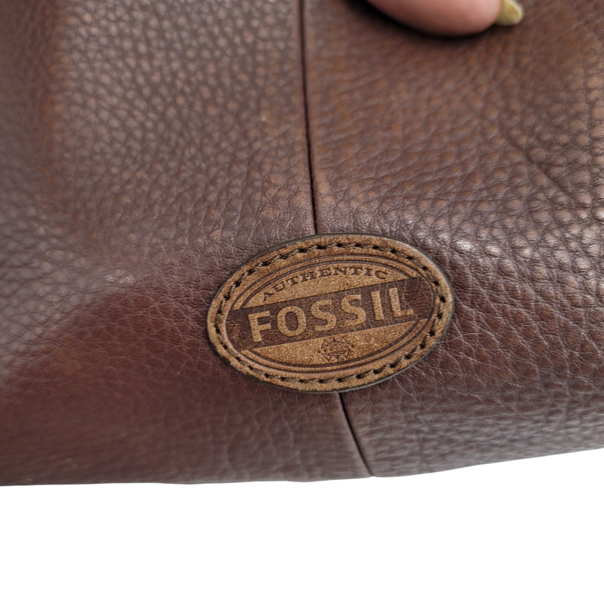 Fossil Vtg Fossil Morgan Brown Pebble Leather Crossbody Bag Multipl Size ONE SIZE - 4 Thumbnail