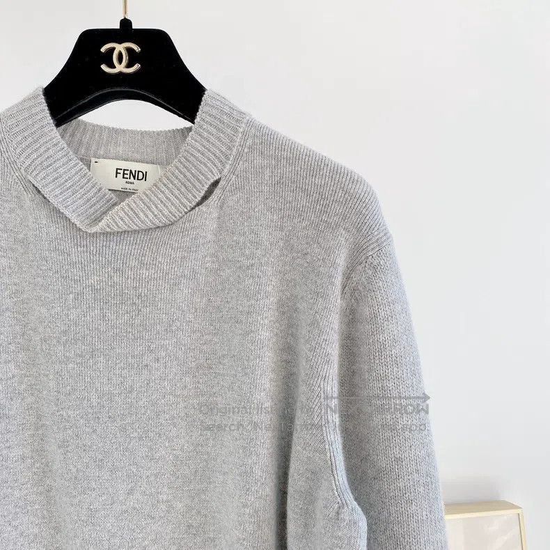 Fendi Fendi Grey Knit Top Size XS / US 0-2 / IT 36-38 - 5 Thumbnail