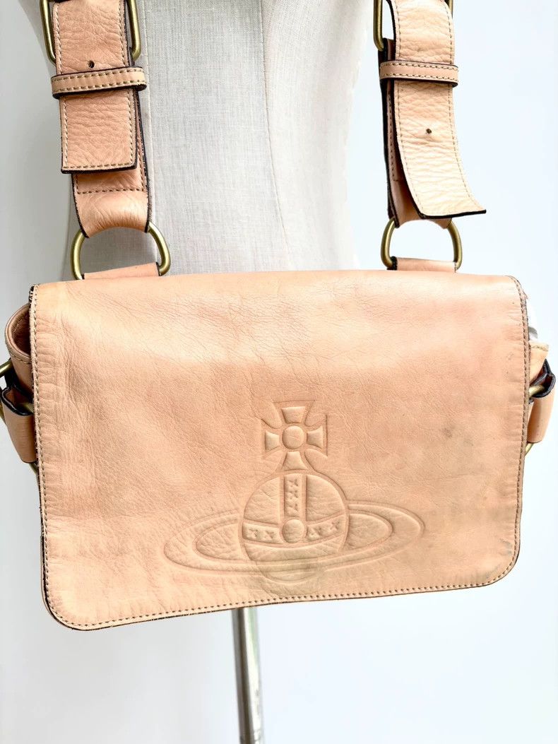 Vivienne Westwood Vivienne Westwood size os Brown Saturn leather crossbody mo Size ONE SIZE - 4 Thumbnail