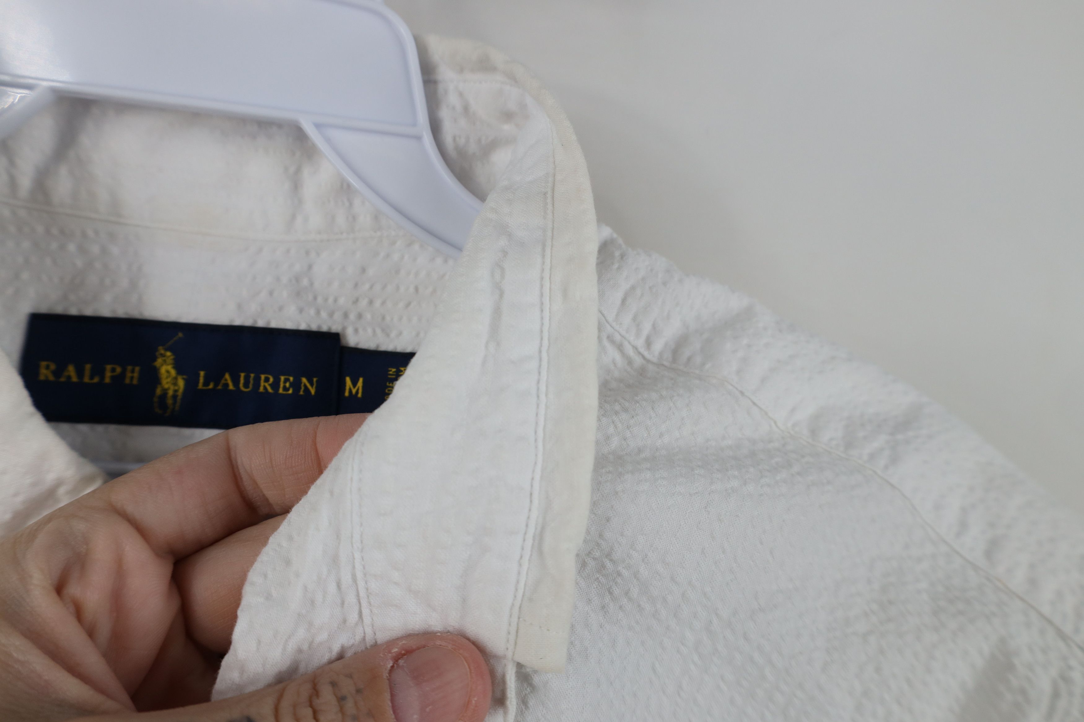 Polo Ralph Lauren Vintage Ralph Lauren Short Sleeve Button Down Shirt White Size US M / EU 48-50 / 2 - 9 Thumbnail