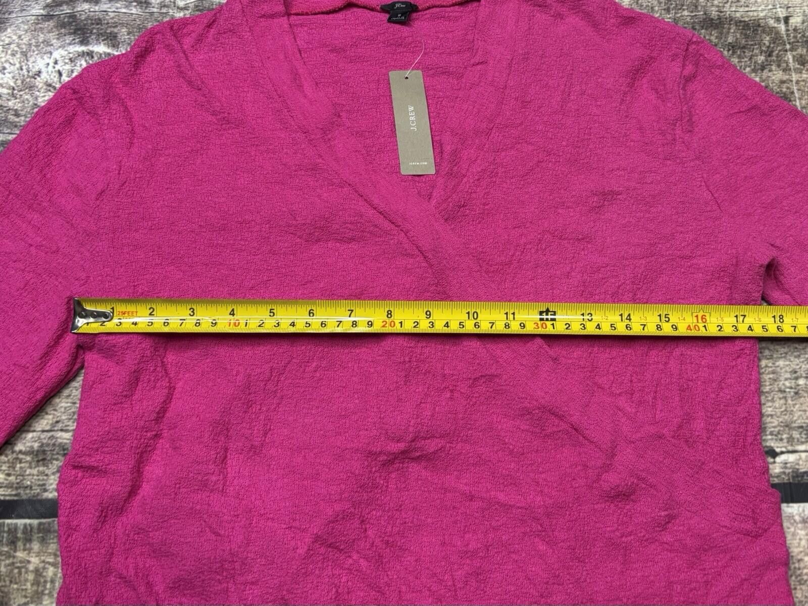 J.Crew J Crew Sweater Womens Small Cotton Cross Front Pink Pullover Size S / US 4 / IT 40 - 9 Thumbnail