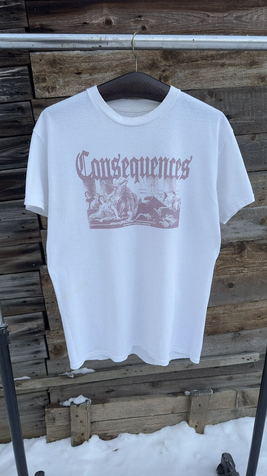 Japanese Brand Streetwear Sunday Mass Consequences Gothic Bones Graphic Tee Size US M / EU 48-50 / 2 - 1 Thumbnail