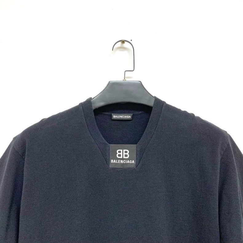 Balenciaga Balenciaga Double B black V-neck short sleeves Size US XS / EU 42 / 0 - 3 Thumbnail