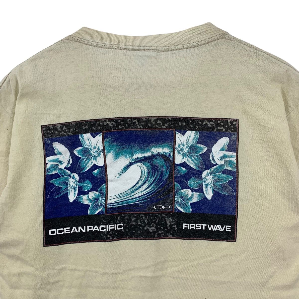 Ocean Pacific Vintage OCEAN PACIFIC First Wave Surfing Surf Usa Tshirt Size US M / EU 48-50 / 2 - 2 Thumbnail