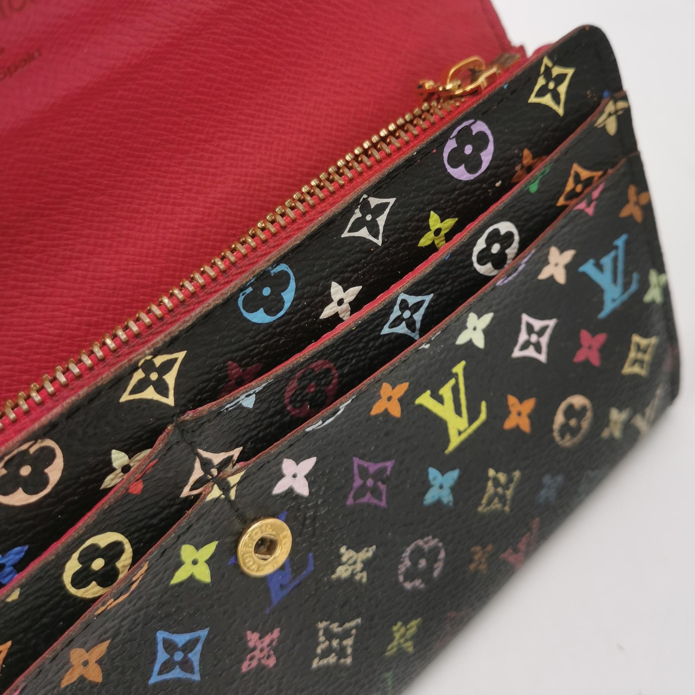 Louis Vuitton Louis Vuitton (LV) Black Tricolor Classic Fashion Wallet -y Size ONE SIZE - 9 Thumbnail