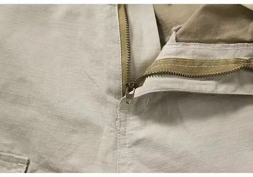 Japanese Brand 20SS Indigo Union Japan Beige Patchwork Worker Shorts Size US 32 / EU 48 - 4 Thumbnail