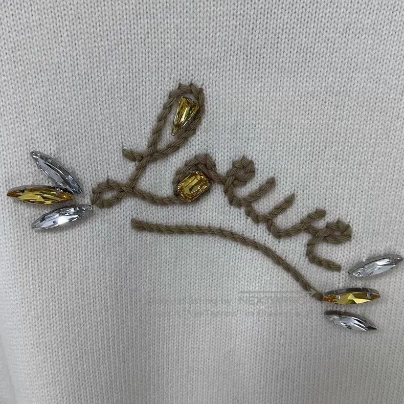 Loewe Loewe Embroidered and Woven Diamond Logo Sweater Size XS / US 0-2 / IT 36-38 - 6 Thumbnail