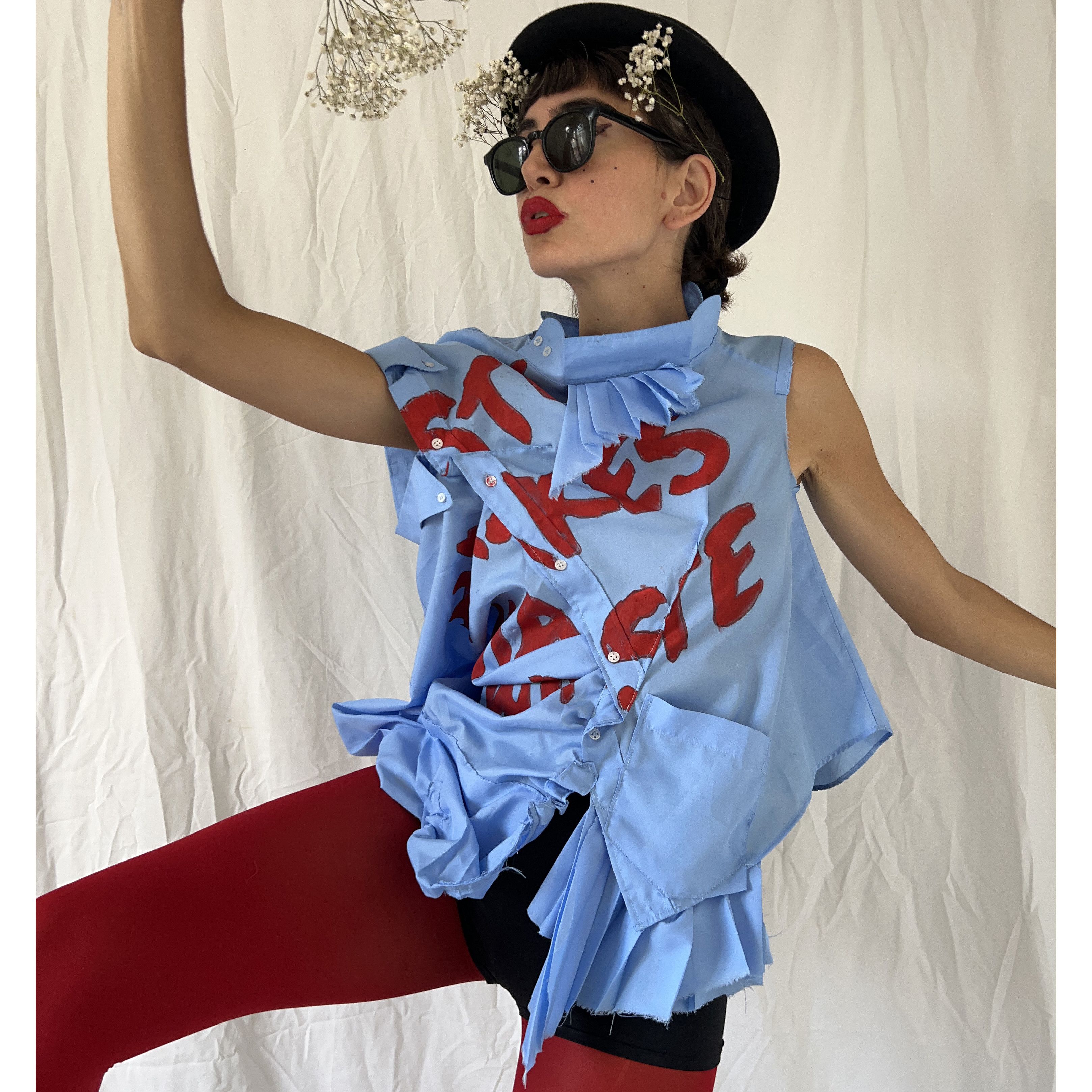 Custommade Deconstructed Avant Garde Shirt Zero Waste Fashion Size L / US 10 / IT 46 - 3 Thumbnail