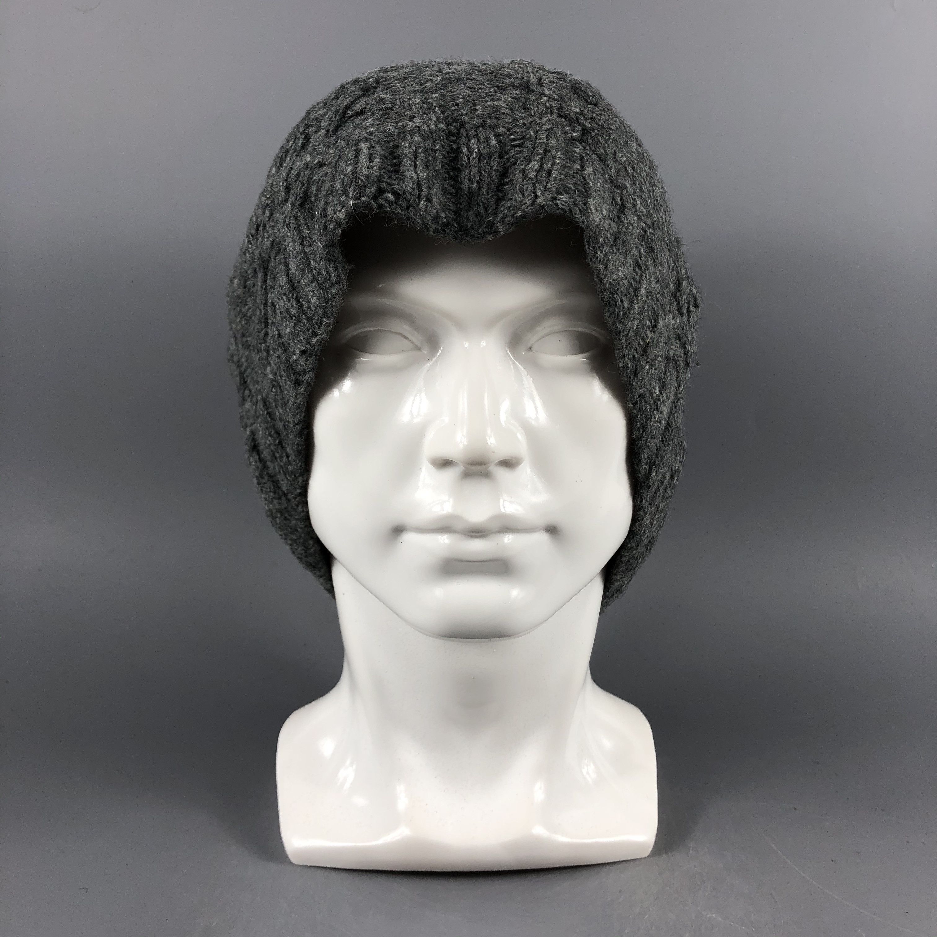 Aran Isles Knitwear × Vintage Aran Isle Gray Knit Beanie Snow Hat Snow Cap -D1261 Size ONE SIZE - 8 Thumbnail